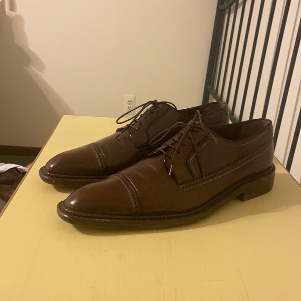 9.5 brown a.testoni men’s dress shoes